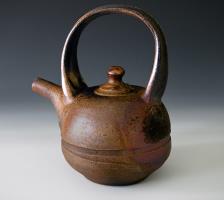 wood firfed teapot